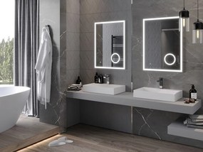 Mexen Kala oglindă de baie iluminată cu oglindă cosmetică 60 x 80 cm, LED 6000K, antiaburire - 9820-060-080-611-00