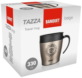 Banquet Cană termică de călătorie TAZZA 330 ml,bej