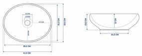 Lavoar alb auriu pe blat Rea Sofia 41 cm