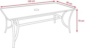 Set mobilier de grădină 8 piese AVENBERG HARMONY gri-bej