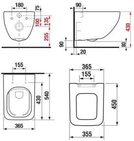 JIKA H8669540000001 - Vas WC suspendat PURE + capac WC SoftClose PURE
