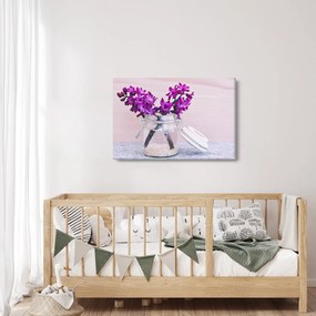 Tablou cu flori violete (90x60 cm)