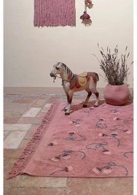 Covor pentru copii roz lavabil/țesut manual din bumbac 140x210 cm English Garden Ash Rose – Lorena Canals