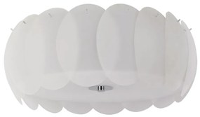 Plafonier modern diametru 52cm, OVALINO PL8 BIANCO 094014