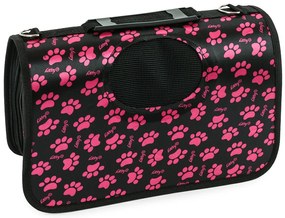 Geanta de transport pentru caine/pisica FURGO XL, negru-roz