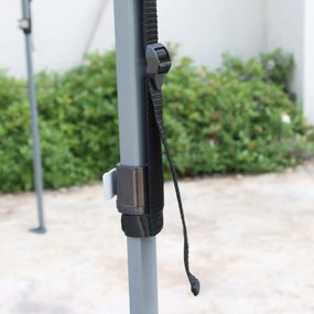 Outsunny Tonelă de grădină 2,5 x 2,5 m barnum pliabil Pop-up înălțime reglabilă pe 4 nivele material Oxford anti UV50+ cadru din oțel sac de transport inclus alb | Aosom Romania