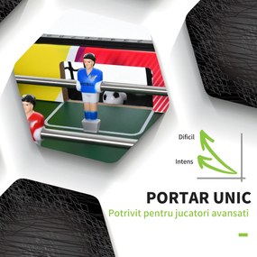 HOMCOM Masă de Fotbal cu 2 Panouri de Scor, din Lemn, Oțel Inoxidabil și Plastic, 86.5x43.5x63 cm, Multicolor | Aosom Romania