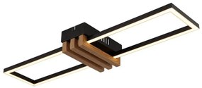 Plafoniera LED riflaj aluminiu cu efect de lemn DAKARI I