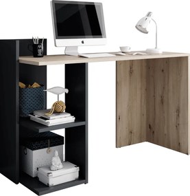 Masă PC, stejar artisan/grafit-antracit, ANDREO