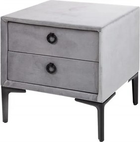 Noptiera, Masuta laterala design modern Cosmopolite, gri-argintiu