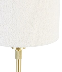 Lampa de masa aurie reglabila cu abajur boucle alb 20 cm - Parte