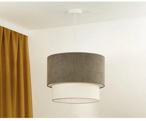 Lustră pe cablu Duolla CORDUROY 1xE27/15W/230V d. 40 cm maro/crem