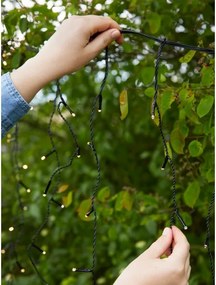Markslöjd 108179-LED Perdea luminoasă de Crăciun pentru exterior GARDEN24, 160 LED / 24 V, 3,1 m, alb cald