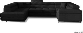 Colțar lemn masiv Formă U Extensibil Lety 340x202cm Personalizabil