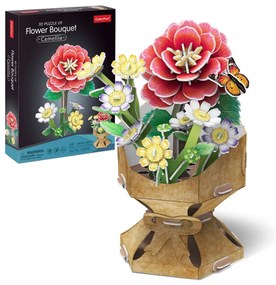 BUCHET DE FLORI 3D CAMELIE 109 PIESE - CUBIC FUN (CUW3302h)