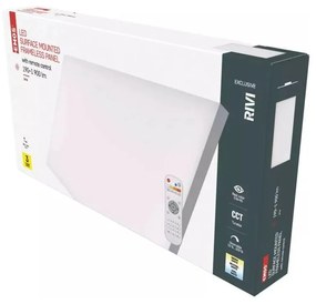 Plafonieră albă LED cu control prin telecomandă 59.5x29.5 cm Irvi – EMOS