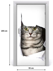 Autocolante pentru usi Auto-adezive pe ușa pisica în gaura