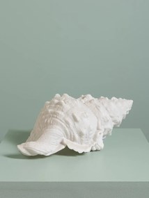 Lampa de masa in forma de scoica , din rășină si pulbere de piatra , "Shell"