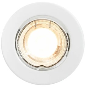 Set de 5 spoturi incastrabile directionabile cu bec GU10 2700K Canis alb