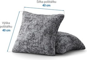 Gaico Huse bielastice MARMO gri feţe de pernă 2 buc (40 x 40 cm)