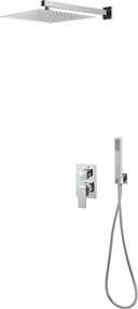vidaXL Sistem de duș, argintiu, oțel inoxidabil 201