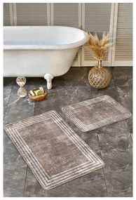 Covorașe de baie maro 2 buc. din catifea 60x100 cm – Mila Home
