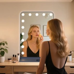 Immax 09101L - Oglindă de machiaj HOLLYWOOD cu LED, dimmabilă, 18W/230V, 3000/4200/6000K