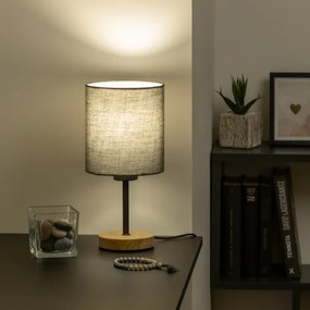 Lampă de masă Brilagi NUBILA WOOD 1xE27/25W/230V stejar/antracit