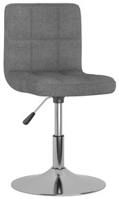 vidaXL Scaun de bucătărie pivotant, gri deschis, material textil