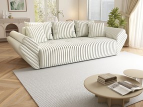 Canapea extensibilă dumonde cu ladă de depozitare si sezut confortabil din spuma high-density, Berlin Ambience Ivory 250x100 cm