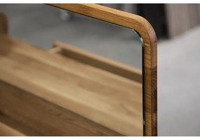 Măsuță de toaletă din stejar cu oglindă 110x45 cm Retro - The Beds