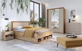 Pat lemn masiv Eleganza 140/160×200 cm - 160x200