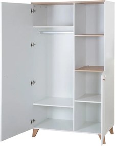 Șifonier de copii alb cu aspect de lemn de stejar 52x180x180 cm Léon – Roba