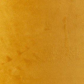 Abajur din catifea galben 50/50/25 cu interior auriu