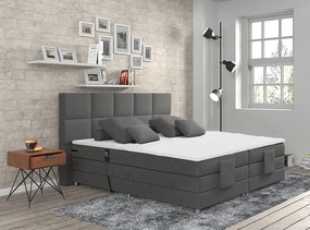 Pat electric reglabil, arcuri, gri, 180x200, MURKO NEW