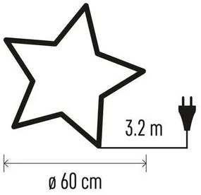 Decorațiune de Crăciun 1xE14/25W/230V d. 60 cm aurie