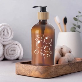 Orion Dozator de săpun din sticlă, maro, 0,5 l