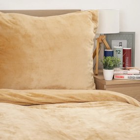 Lenjerie de pat din microflanel 4Home bej, 140 x 200 cm, 70 x 90 cm