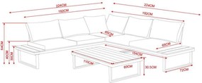 Set mobilier de grădină MODENA - Gri