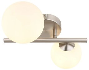 Plafoniera 2L design modern Riha nichel