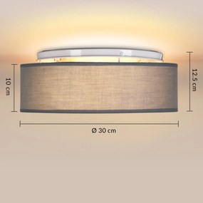Deuba Plafoniera Ø30cm - gri