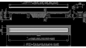 Rigola dus iesire laterala cu capac perforat crom 850 mm Alcadrain APZ9-850M 850 mm