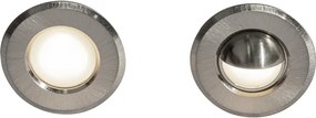 Set de 5 spoturi încastrate moderne din aluminiu, inclusiv LED IP67 - Linsey