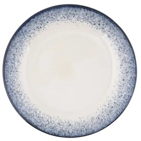 Set de veselă 24 buc alb/albastru/porțelan