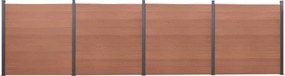 vidaXL Set panouri pentru gard, maro, 699x186 cm, WPC