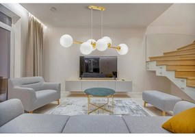 Lustră pe cablu 6xE27/35W/230V auriu