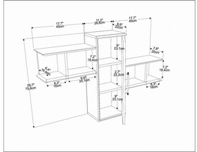 Sistem cu rafturi Olidella (Nuc + negru). 1106732