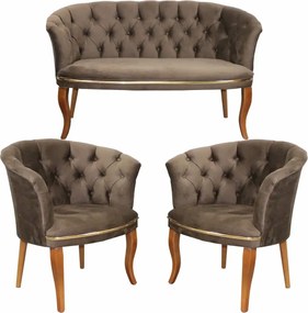 Set canapea Milano Relax Homs textil maro