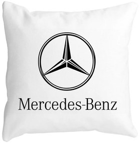 Perna Decorativa Patrata Mercedes, 40x40 cm, Alba, Mata, Husa Detasabila, Burduf