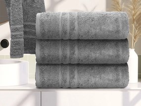 Prosop CONFORT 70 x 140 cm gri deschis, 100% bumbac